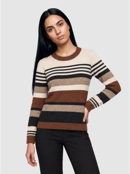 Camisola Vero Moda Mulher Vmplaza Ls Block Pullover Ga Boo