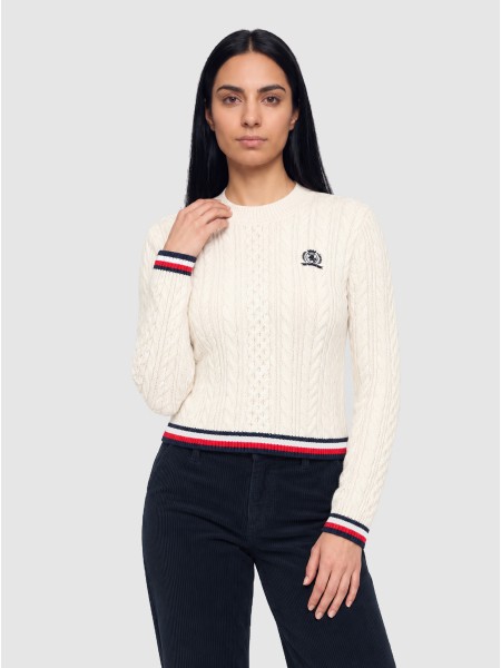 Camisola Tommy Jeans Mulher Tjw Rwb Tipping Sweater