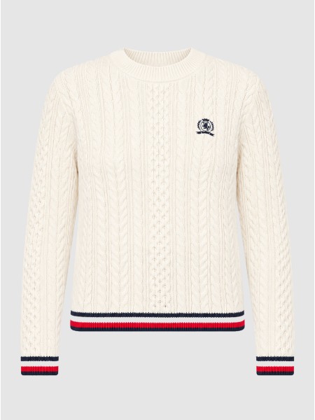 Camisola Tommy Jeans Mulher Tjw Rwb Tipping Sweater