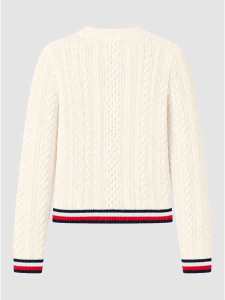 Camisola Tommy Jeans Mulher Tjw Rwb Tipping Sweater
