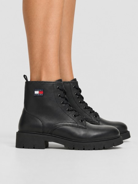 Boots Woman Black Tommy Jeans