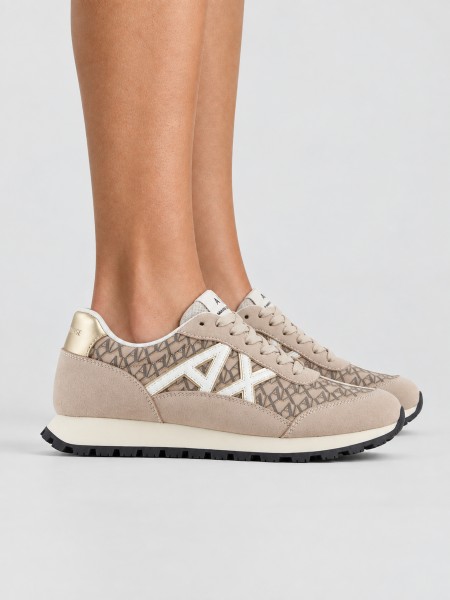 Tenis Mujer Crema Armani Exchange Tenis Mujer Crema Armani Exchange