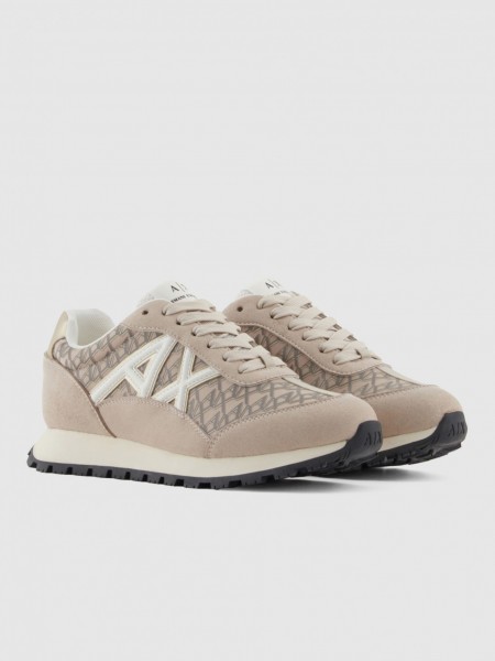 Tenis Mujer Crema Armani Exchange Tenis Mujer Crema Armani Exchange