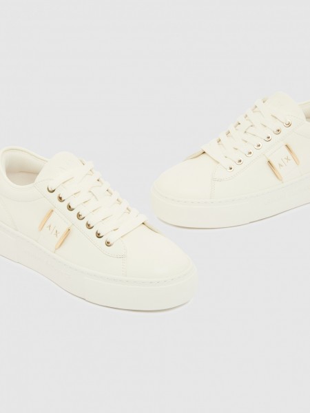 Sapatilha Armani Exchange Mulher Sneaker Kurt Mini-Tumbled Pu+Pu