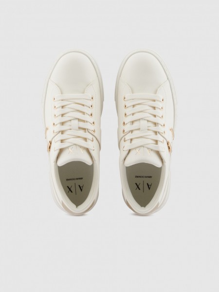 Sapatilha Armani Exchange Mulher Sneaker Kurt Mini-Tumbled Pu+Pu