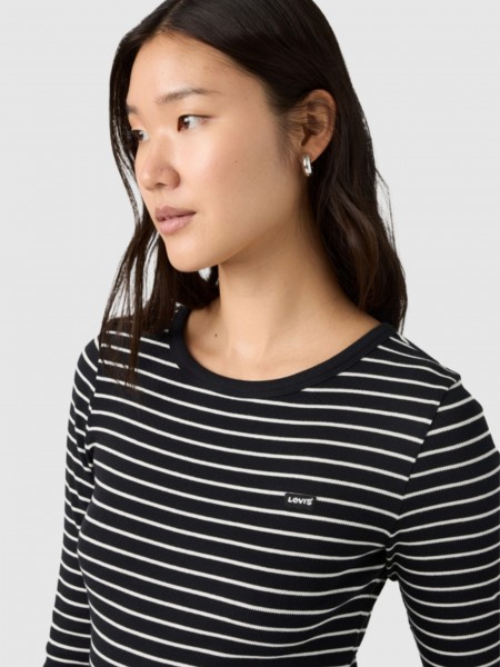 Camisola Levis Mulher Hayes Ls Tee Blacks