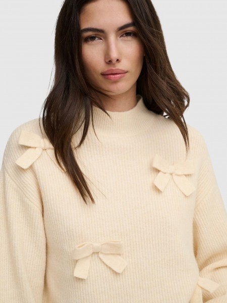 Sueter Mujer Crema Only Sueter Mujer Crema Only
