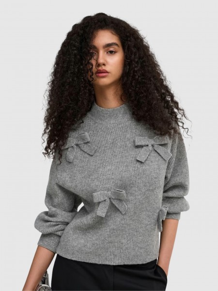 Pullover Woman Grey Only Pullover Woman Grey Only