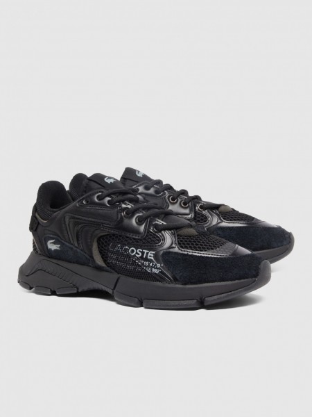 Tenis Hombre Negro Lacoste