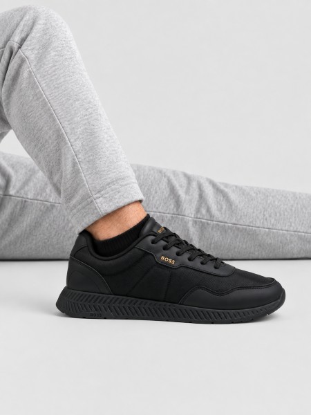 Tenis Hombre Negro Boss Orange