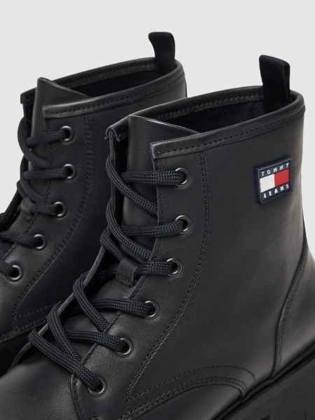 Botas Mujer Negro Tommy Jeans