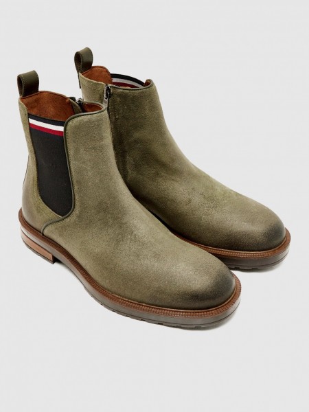 Botins Homem Cleated Hilfiger Suede Chelsea Tommy Jeans Footwear