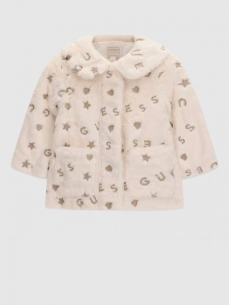 Casaco Guess Menina Faux Fur Ls Jacket W/zip