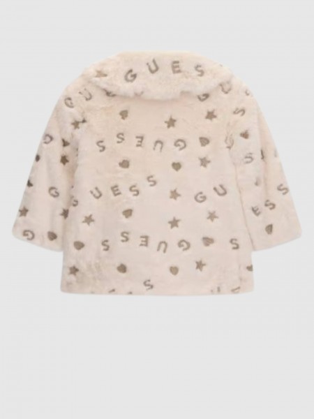 Casaco Guess Menina Faux Fur Ls Jacket W/zip