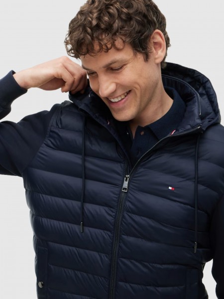 Casaco Tommy Hilfiger Homem Mix Media Rwb Reg Hooded Zt