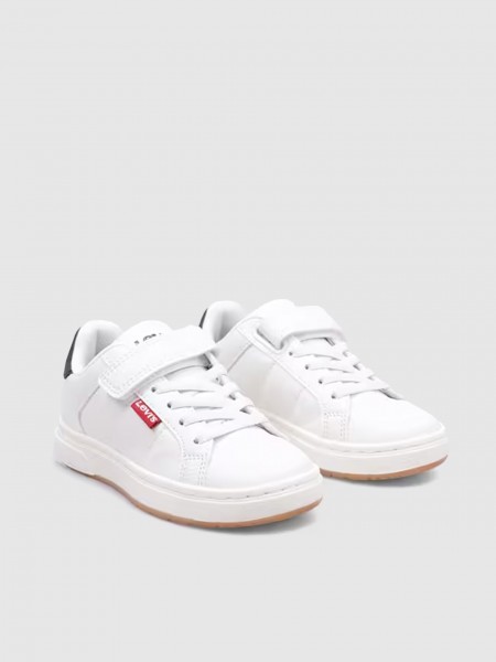 Sneakers Boy White W / Blue Levis