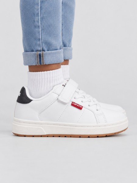 Sneakers Boy White W / Blue Levis