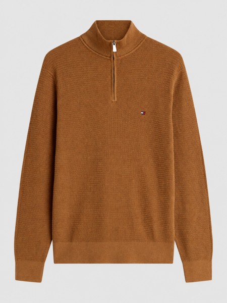 Polo Tommy Hilfiger Homem Pima Ctn Cash Structure Zip Mock