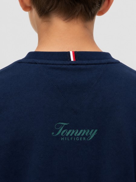T-Shirt Tommy Hilfiger Menino Flag Grafitti Tee Ss
