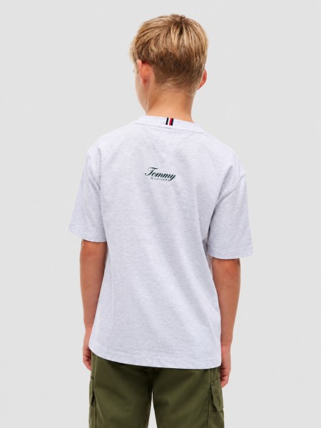 T-Shirt Tommy Hilfiger Menino Flag Grafitti Tee Ss