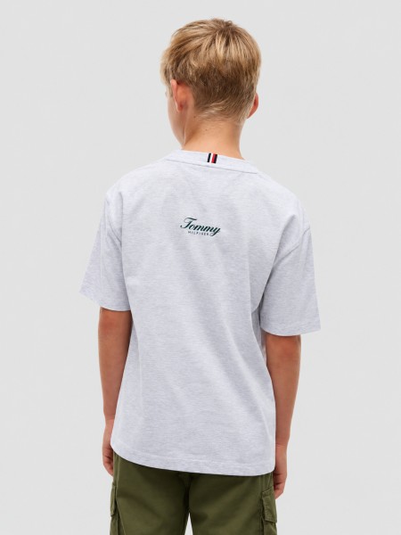 T-Shirt Tommy Hilfiger Menino Flag Grafitti Tee Ss