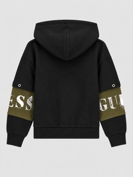 Casaco Guess Menino Oversize Ls Hooded Active Top