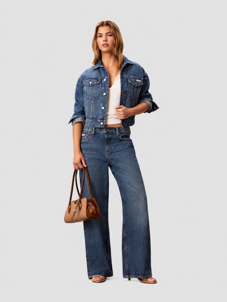 Mala Calvin Klein Mulher Emblem Trio Jacquard Shoulder Ba