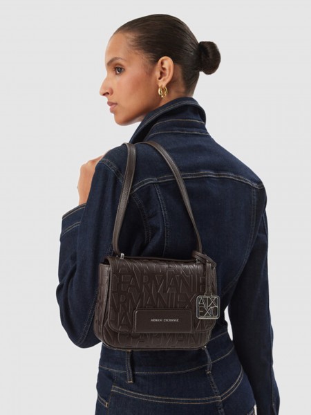 Mala Armani Exchange Mulher Liz Pebble Crossbody