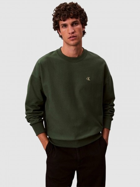 Sweatshirt Calvin Klein  Homem Ls Cl 350Terry Mongrm Cn Swtshrt