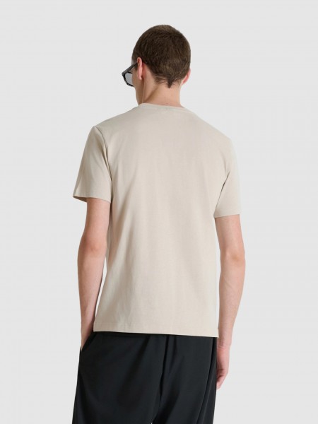 T-Shirt Antony Morato Homem  Regular  Fit In Jersey Cotton Fabric With  Print On Front
