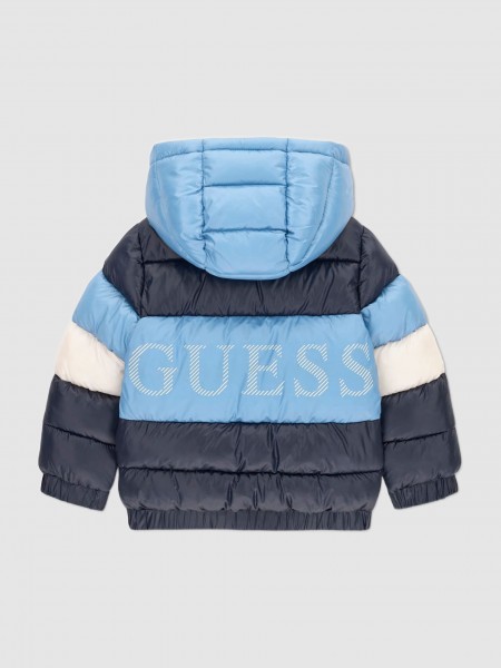 Kispo Guess Menino Hooded Ls Puffer W/zip