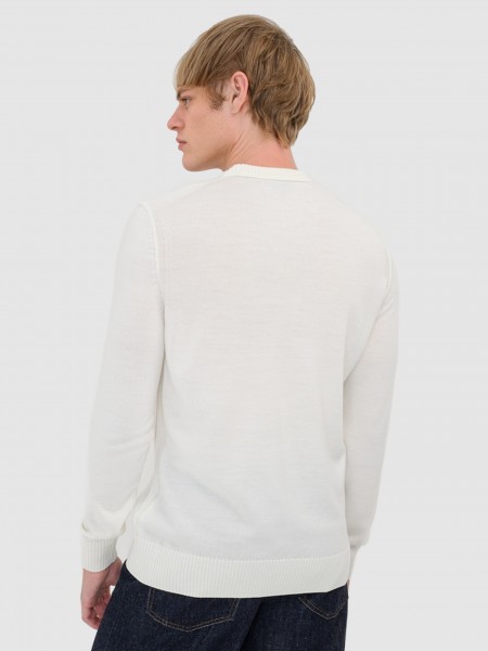 Sueter Hombre Crema Boss Sueter Hombre Crema Boss