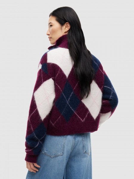 Camisola Tommy Jeans Mulher Tjw Fluffy Quarter Zip Sweater