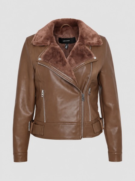 Jacket Woman Brown Vero Moda Jacket Woman Brown Vero Moda