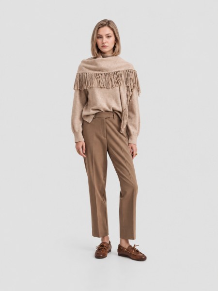 Pants Woman Beige Lion Of Porches Pants Woman Beige Lion Of Porches
