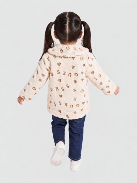 Casaco Guess Menina Faux Fur Ls Jacket W/zip Casaco Guess Menina Faux Fur Ls Jacket W/zip