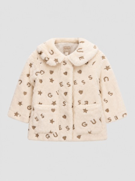 Casaco Guess Menina Faux Fur Ls Jacket W/zip Casaco Guess Menina Faux Fur Ls Jacket W/zip