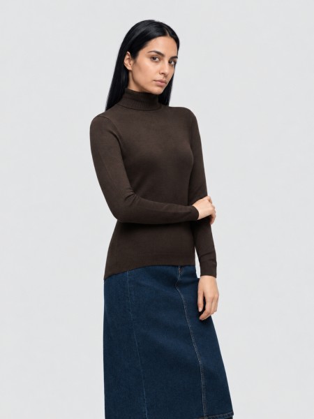 Sueter Mujer Castaño Oscuro Vero Moda Sueter Mujer Castaño Oscuro Vero Moda