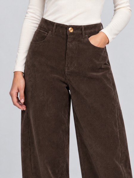 Pants Woman Dark Brown Vero Moda Pants Woman Dark Brown Vero Moda