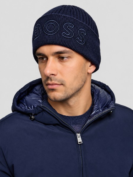 Gorro Hombre Azul Marino Boss Gorro Hombre Azul Marino Boss