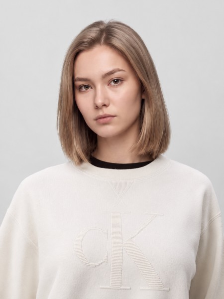 Pullover Woman Cream Calvin Klein