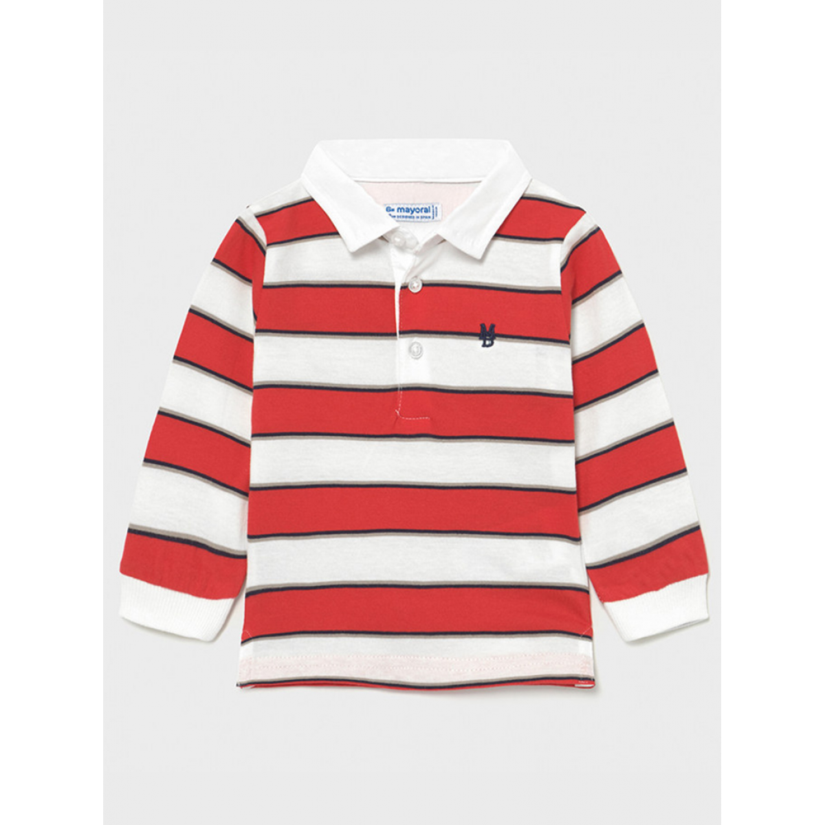 Polo Shirt Baby Boy Red Stripe Mayoral 1112 1112.168 Mellmak