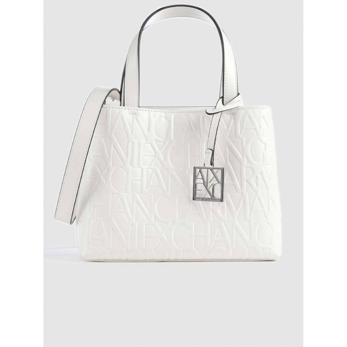 Armani exchange white bag clearance