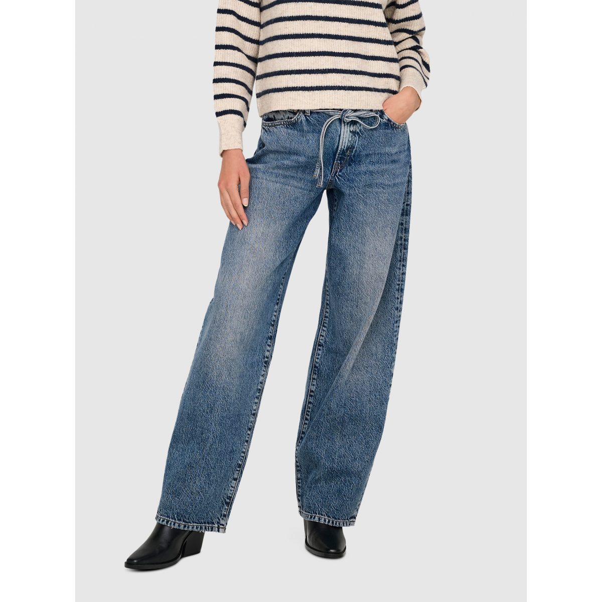 Onlgianna mw straight dot450 dnm noos Light blue denim