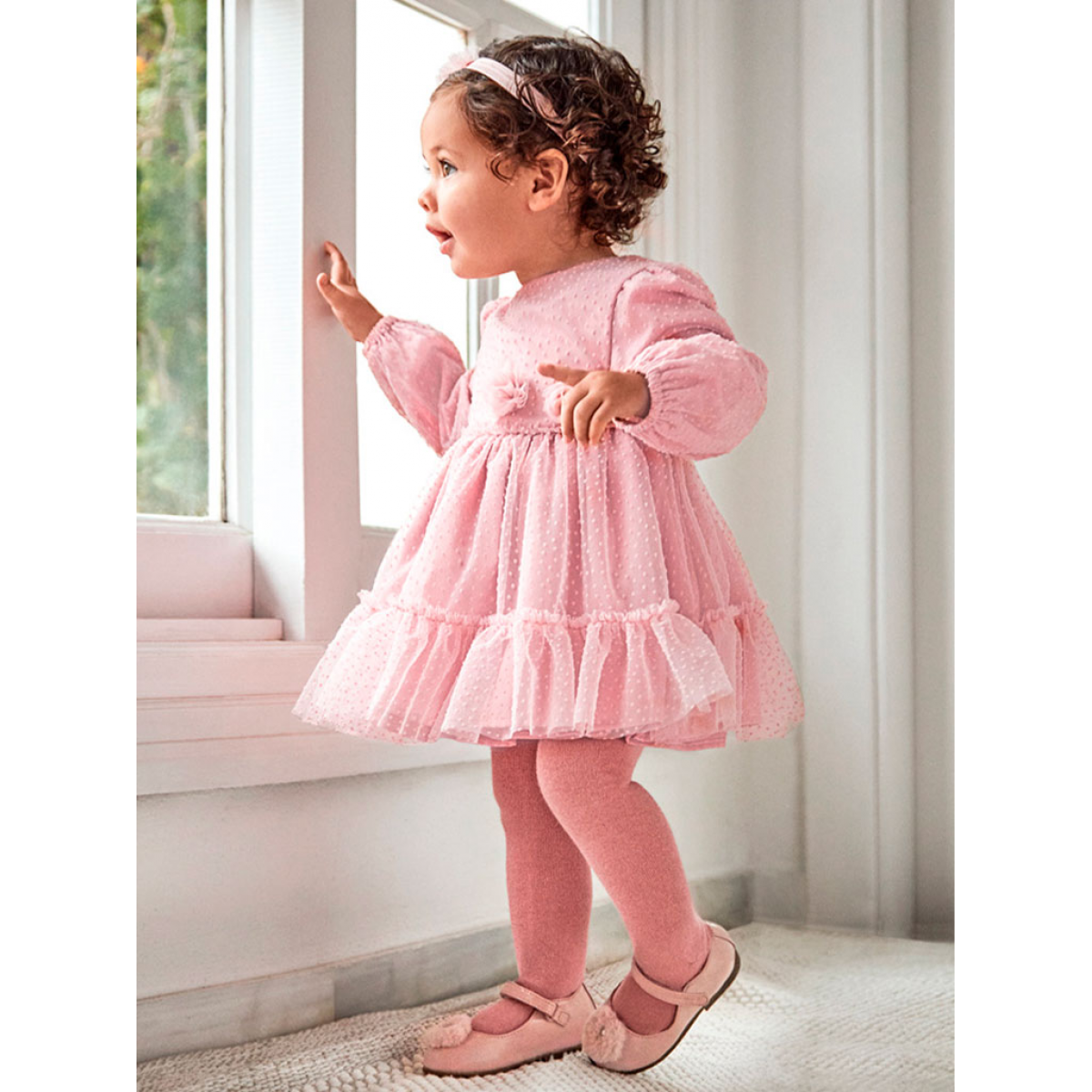 Mayoral Rose Plumeti Dress main image 1