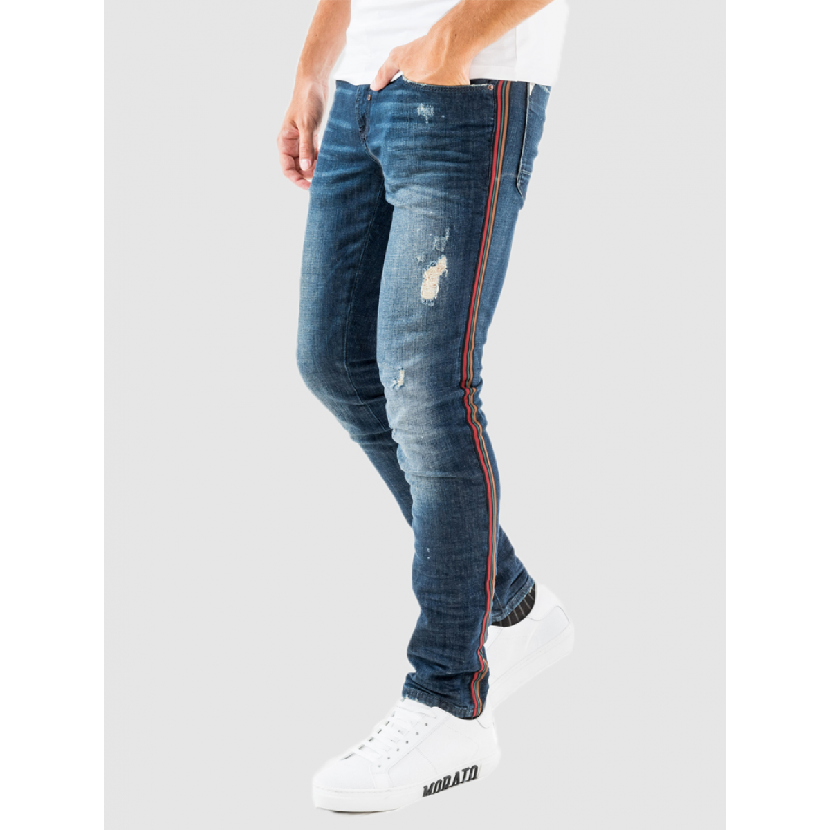 Antony Morato Blue Slim Fit Jeans: Buy Antony Morato Blue Slim Fit Jeans  Online at Best Price in India | NykaaMan