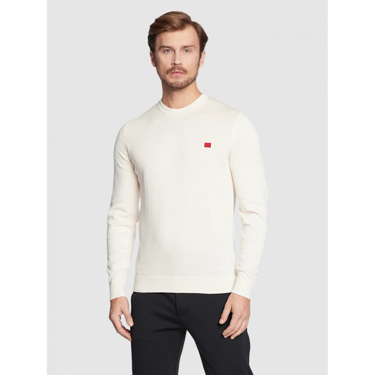 Sueter Hombre Gris Claro Hugo Boss 50475083 50475083.242 Mellmak