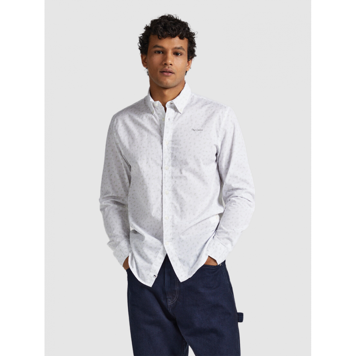Shirt Man White Pepe Jeans London Pm308023 PM308023.1 Mellmak
