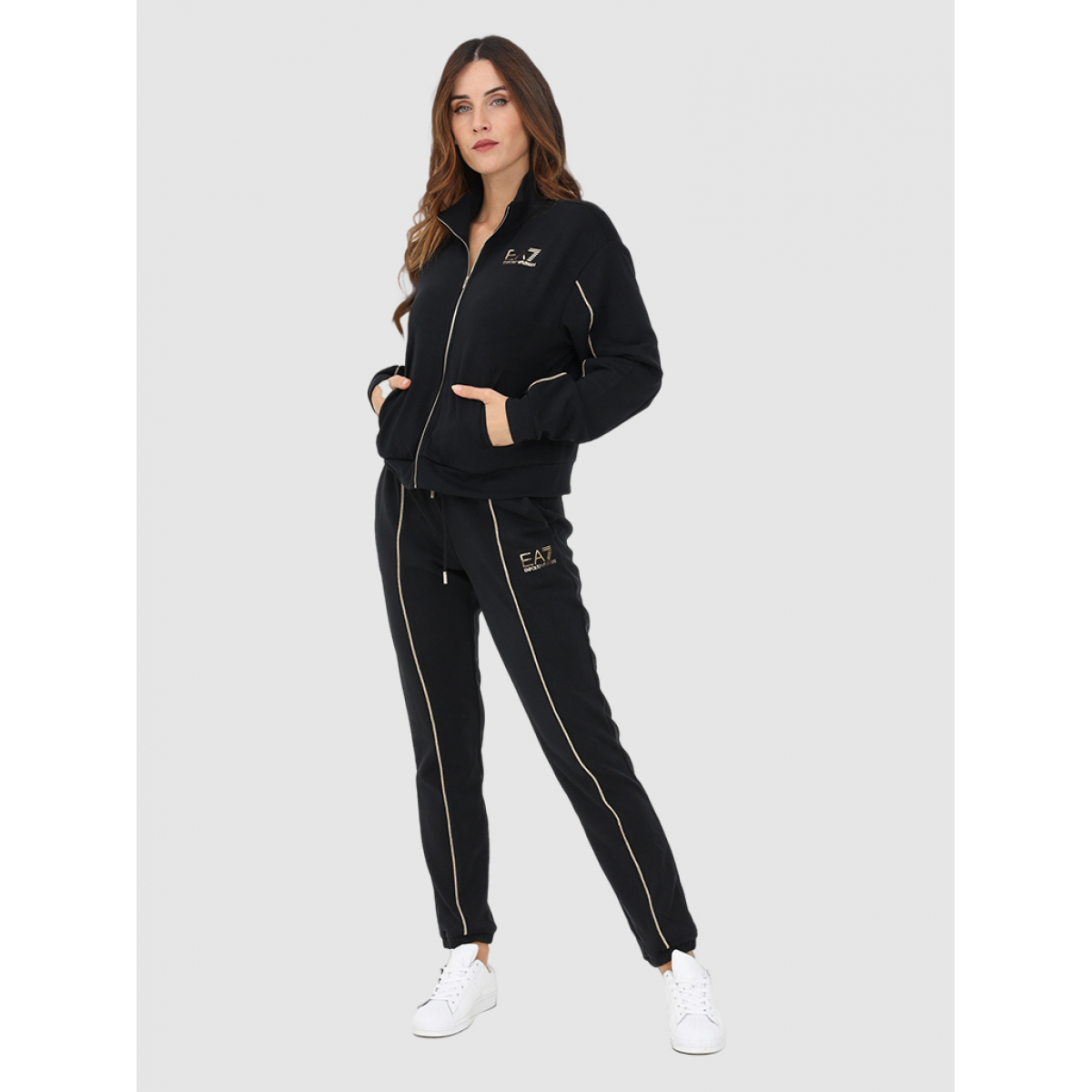 Black armani best sale tracksuit womens