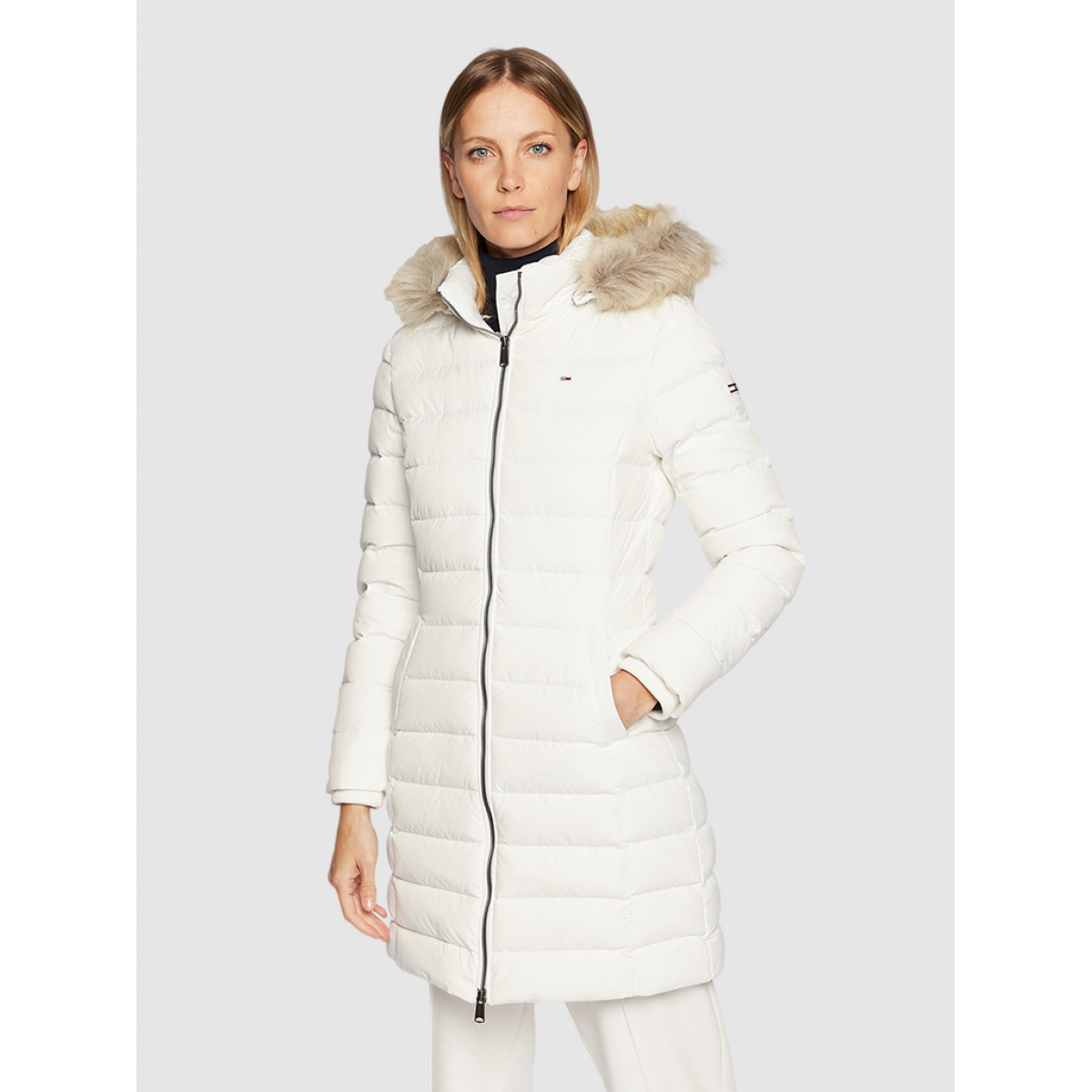 Tommy Jeans Casaco Branco Tommy Tommy Jeans Casaco De Inverno Em